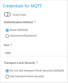 Credentials for MQTT