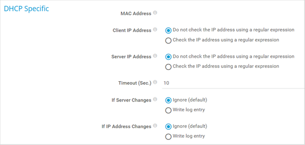 DHCP Specific