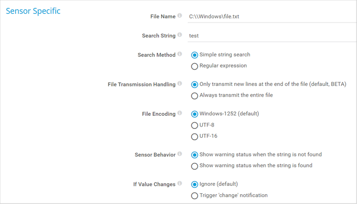 Sensor Specific