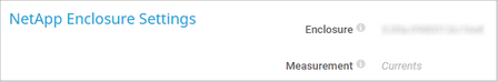 NetApp Enclosure Settings